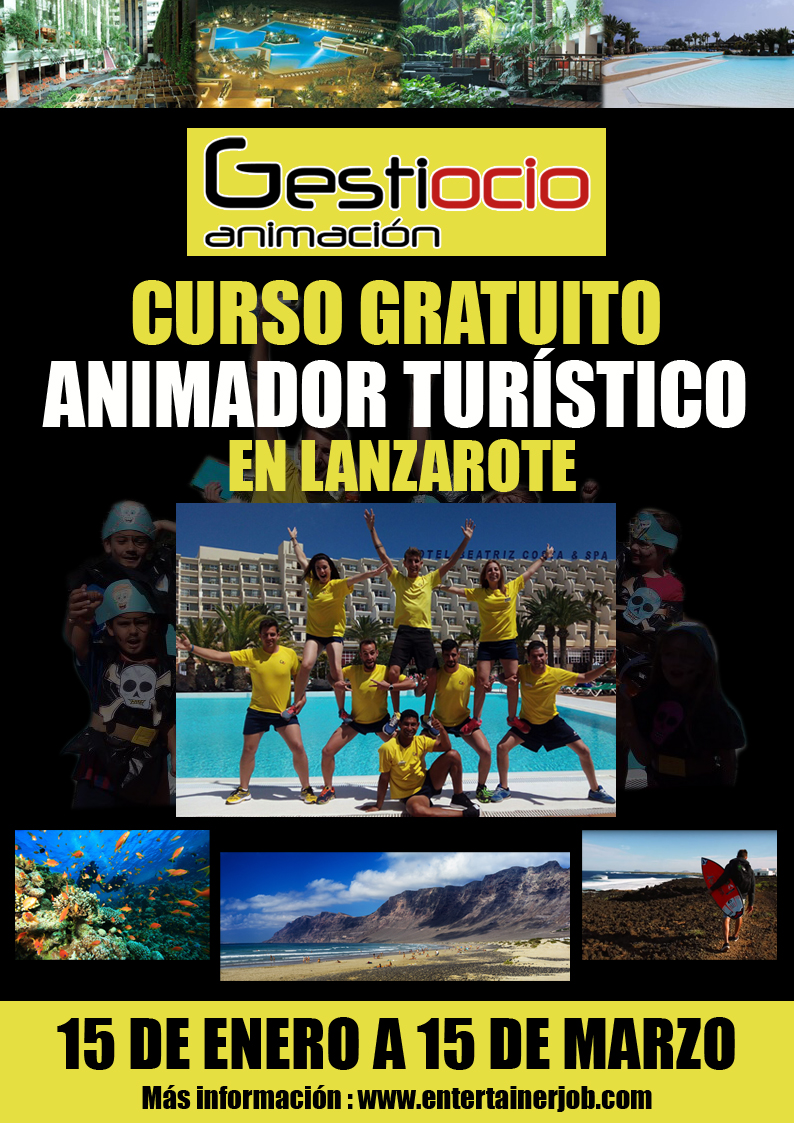 Formación: Curso gratuito de animador turístico en Lanzarote, por Gestiocio 